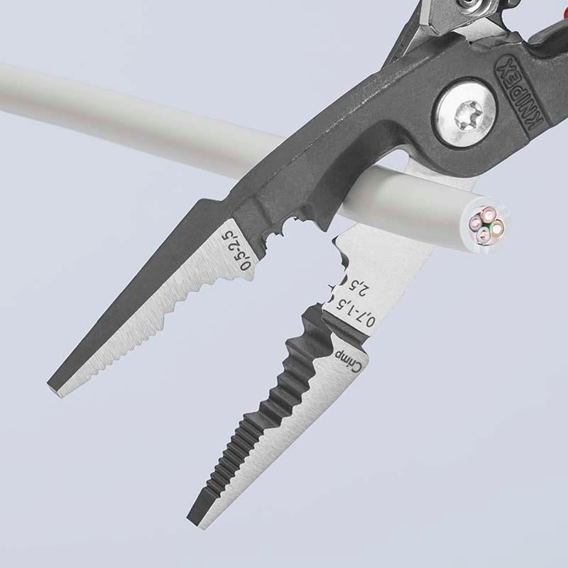 KNIPEX 13 92 200 Elektro-Installationszange, 2-K, Feder, 200 mm