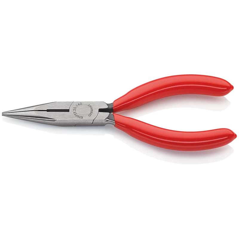 KNIPEX Flachrundzange mit Schneide Schwarz Atramentiert Flach-Runde Backen