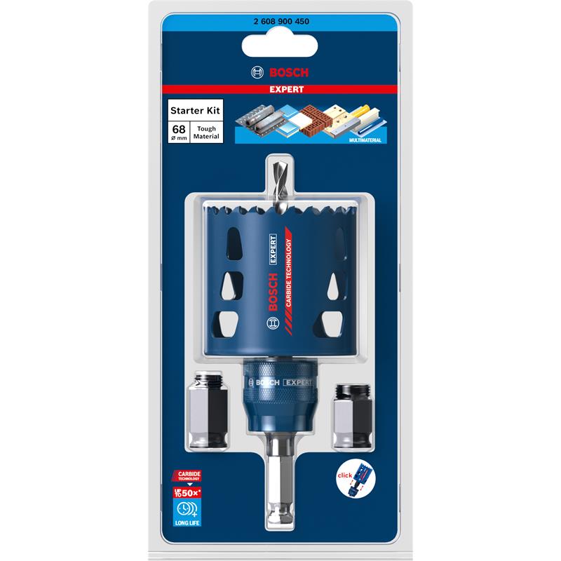 Bosch Expert Tough Material Carbide Lochsäge 68mm Kit für Holz, Edelstahl