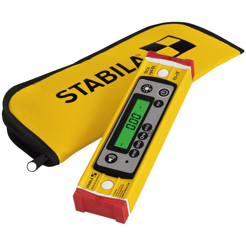 Stabila Elektronik-Wasserwaage TECH 196 DL Kalibrationsfrei, IP 67, 23 cm-183 cm