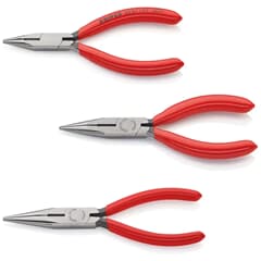 KNIPEX Flachrundzange mit Schneide Schwarz Atramentiert Flach-Runde Backen