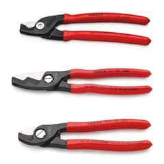 KNIPEX StepCut Kabelschere Doppelschneide Kunststoffgriff Brüniert