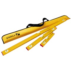 STABILA PRO SET 80 AS 4-teiliges Wasserwaagen Set 30 cm, 60 cm, 120 cm & Tasche