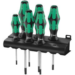 Wera 367/6 TORX Schraubendrehersatz Kraftform Plus TORX + Rack, 6-teilig