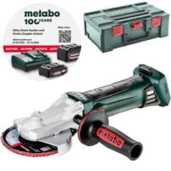 Metabo Akku-Flachkopf-Winkelschleifer WF 18 LTX 125 Quick 18V Solo