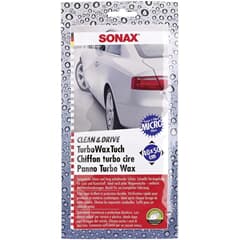 SONAX Clean & Drive Turbo Wax Microfaser Wachstuch Pflege + Hochglanz