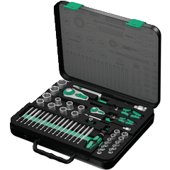 Wera 8100 SA/SC 2 Zyklop Steckschlüsselsatz 43 tlg. 1/4 und 1/2 Zol