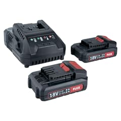 Flex Akku-Starter Set Power Set 22 Q, 2 Akkus 18 V 2,5Ah AP 18.0/2.5 + Ladegerät