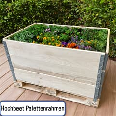 Hochbeet Aufsatzrahmen Palettenrahmen Gartenbeet steckbar faltbar 120x80cm 3tlg