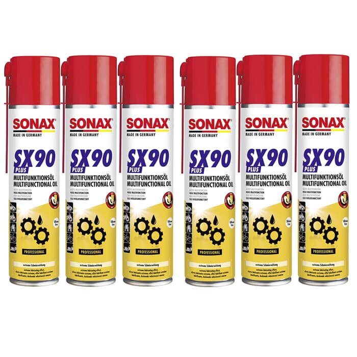 6x SONAX SX90 PLUS 400 ml Multifunktionsspray Rostlöser