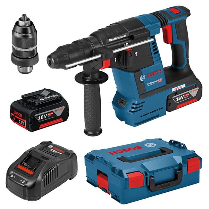 Bosch Akku Bohrhammer Gbh 18v 26 F 2 Akkus 5 Ah Wechselfutter System L Boxx Lefeld Werkzeug