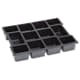 Sortimo Sortiments Kleinteile Koffer L-Boxx 102 schwarz mit 12 Fach Kleinteileinlage + Polster