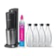 SodaStream Crystal 3.0 Wassersprudler Titan Hydration Pack mit 4 Glaskaraffen