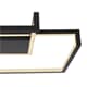 LED Design Deckenlampe Leuchte Dimmbar Warm/Kaltweiß Metall schwarz 60x60 cm 55W