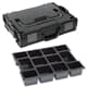 Sortimo Sortiments Kleinteile Koffer L-Boxx 102 schwarz mit 12 Fach Kleinteileinlage + Polster