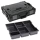 Sortimo Sortiments Kleinteile Koffer L-Boxx 102 schwarz mit 5 Fach Kleinteileinlage + Polster