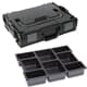 Sortimo Sortiments Kleinteile Koffer L-Boxx 102 schwarz mit 8 Fach Kleinteileinlage + Polster