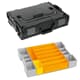 Sortimo Sortiments Kleinteile Koffer L-Boxx 102 schwarz mit Insetboxenset F3 + Deckelpolster