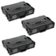 Sortimo Systemkoffer L-Boxx 102 3 Stück schwarz / Industrial Line passend zu Bosch