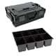 Sortimo Sortiments Kleinteile Koffer L-Boxx 136 schwarz mit 8 Fach Kleinteileinlage + Polster