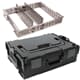 Sortimo Systemkoffer L-Boxx 136 schwarz inkl. 3 Fach Trennblechset + Deckelpolster