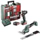 Metabo Akku Bohrschrauber PowerMaxx BS 12 V Set + Gras - Strauchschere SGS 12 Q