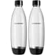 SodaStream Twinpack FUSE-Flaschen, 1 Liter, in Schwarz, 2 Flaschen
