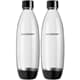 SodaStream PET-Flasche 1 L FUSE, Schwarz + Schwarz, 2 Stück