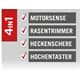 Scheppach 4in1 Benzin Multitool MFH5300-4BP 1,8PS Trimmer/Schere/Sense/Hochentas