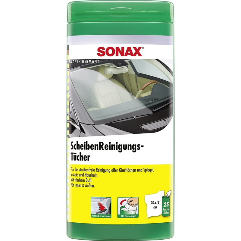SONAX Scheiben Reinigungs Tücher Box Tuch für innen und außen
