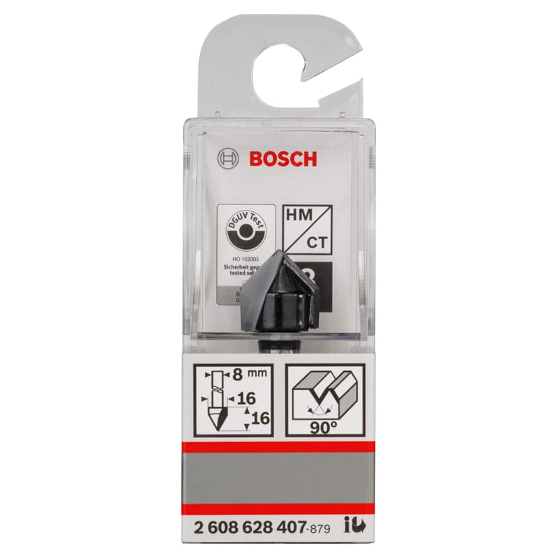 Bosch HM V-Nutfräser zweischneidig D=16,0mm 2608628407 