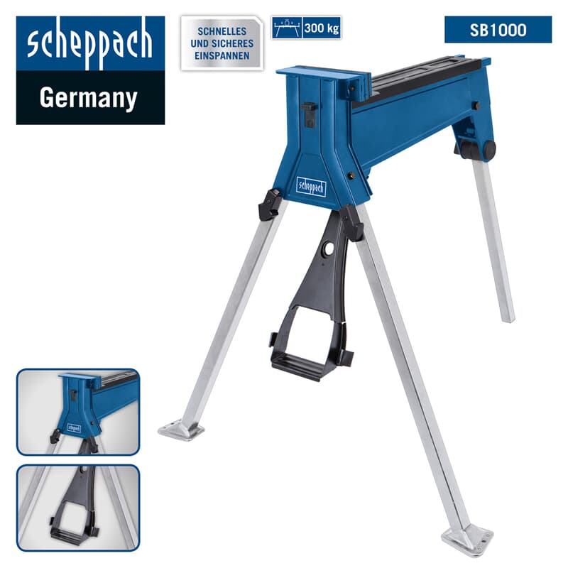 Scheppach spannbock sb3000 300 kg Hauteur 86 cm incl 2 Pinces établi Klemmbock 