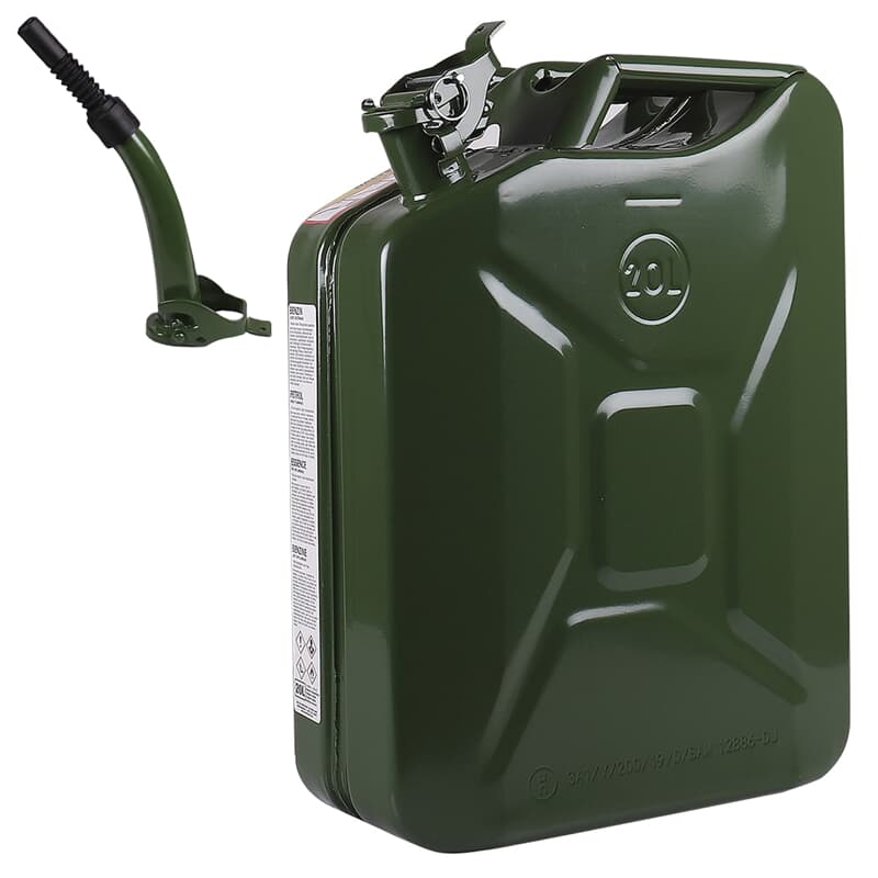 Benzinkanister 20L Kraftstoffkanister grün inkl. Ausgießstutzen
