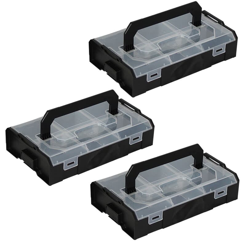 Koffereinlage aus Hart-Schaumstoff für Sortimo L-BOXX Mini grau-blau 40mm 