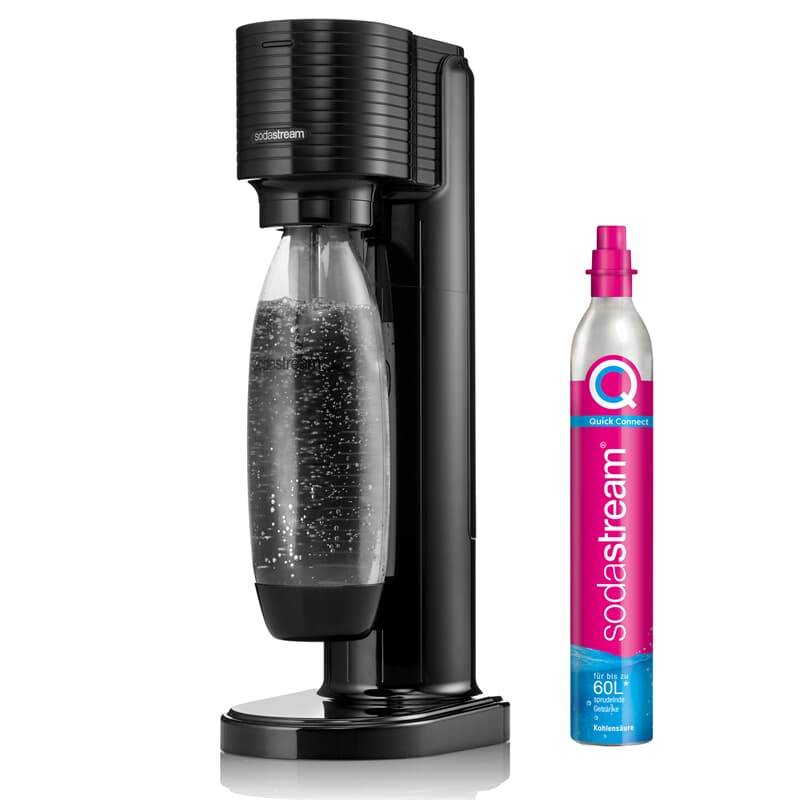 CO2-Zylinder Kunststoff- 1L Flasche Wassersprudler SodaStream und mit 1x Gaia,