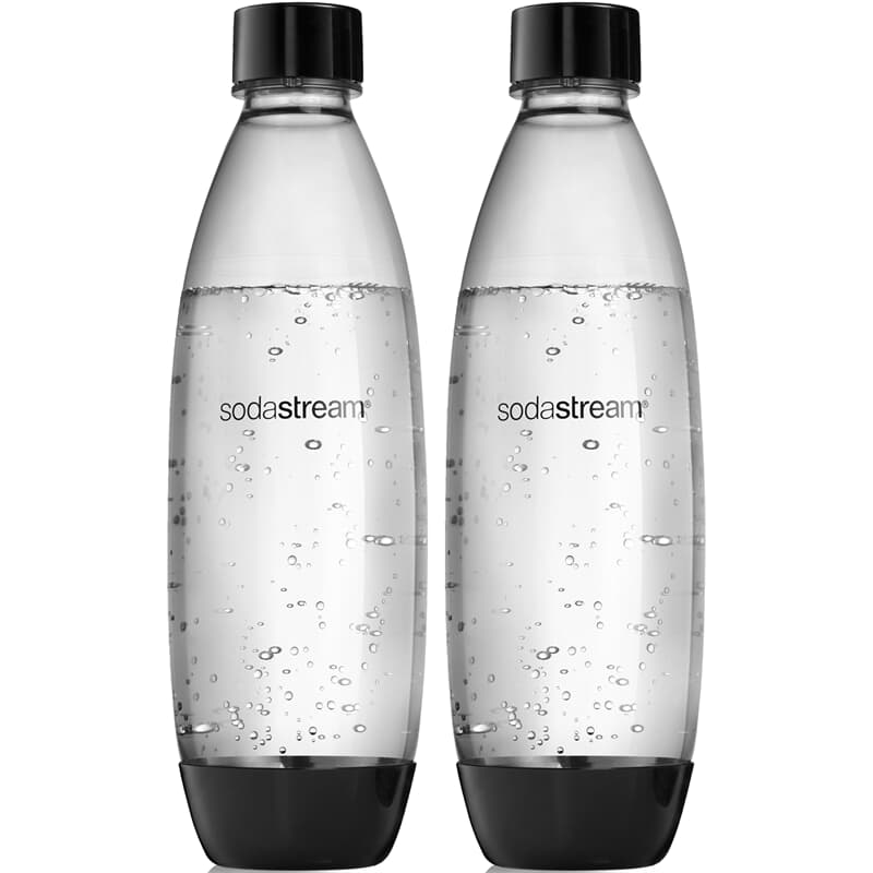 SodaStream Twinpack FUSE-Flaschen, 1 Liter, Flaschen Schwarz, in 2