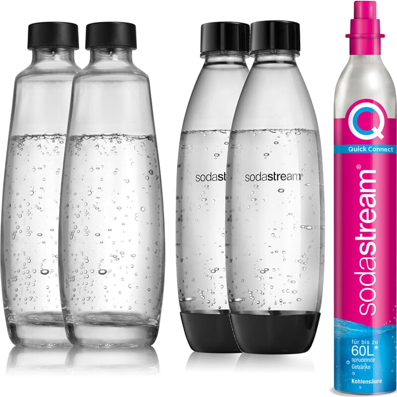 Sodastream Neue Duo Gaser mit Doppelflasche Glas und Pet Farbe Schwarz