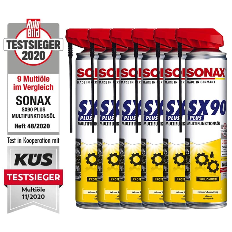 SONAX SX90 PLUS Easy Spray 6x á 400 ml Multifunktionsöl Rostlöser  Kontaktspray Lefeld Werkzeug
