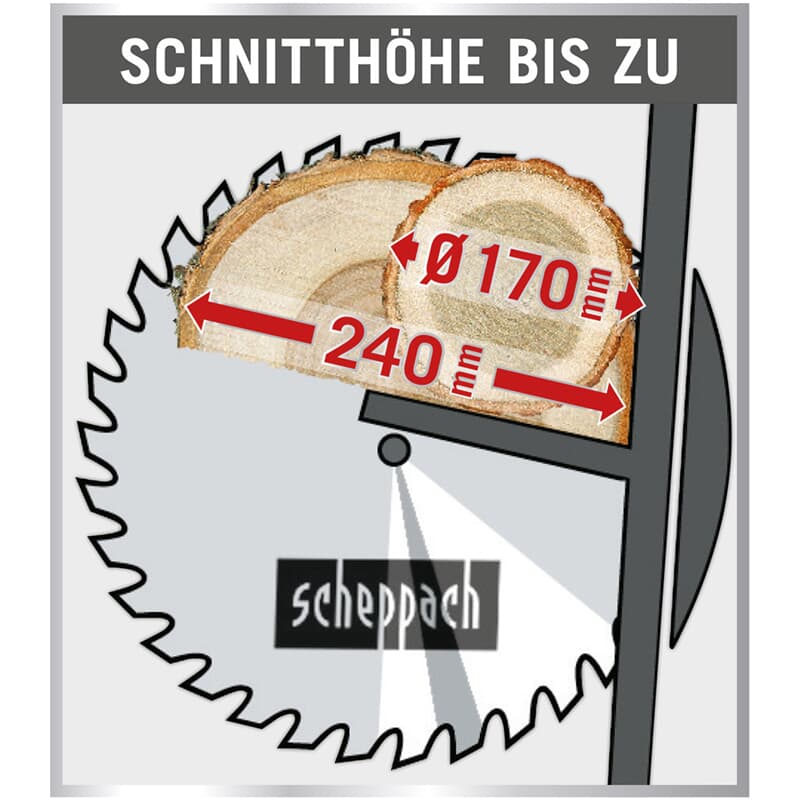 Scheppach Profi Wippkreissäge HS520 3000W 400V 505mm HW Sägeblatt Lefeld  Werkzeug