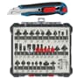 Bosch 30tlg. Fräser-Set Fräser Nutfräser Bündigfräser 8mm Schaft + Cutter-Messer