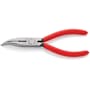 KNIPEX 25 21 160 Flachrundzange mit Schneide, gebogen, getaucht, 160 mm