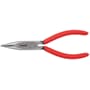 KNIPEX 25 21 160 Flachrundzange mit Schneide, gebogen, getaucht, 160 mm