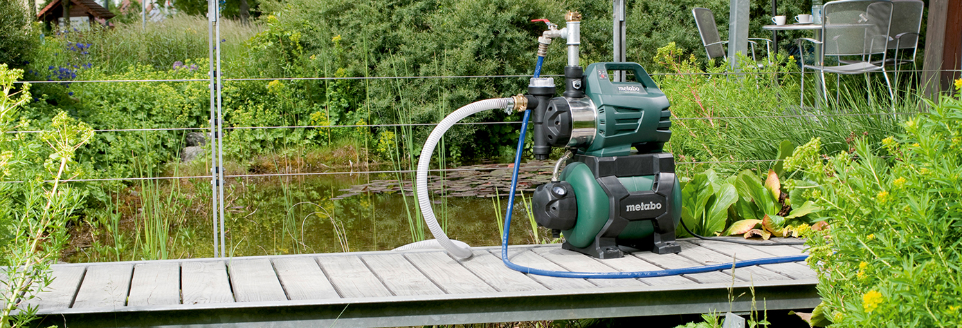 Metabo Hauswasserwerk HWWI 4500/25 Inox Edelstahl Bewässerung Fördern Klarwasser Banner