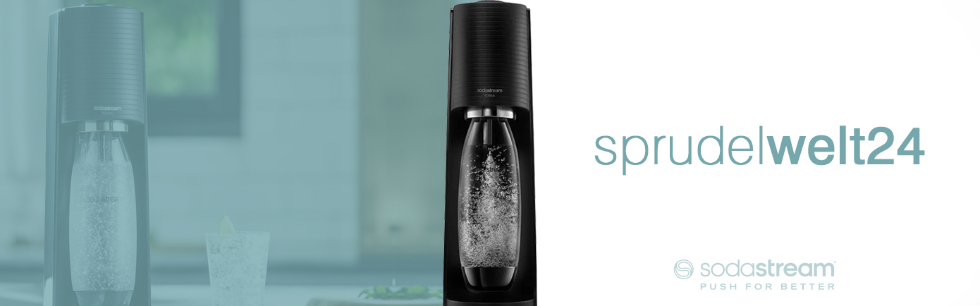 SodaStream Terra Wassersprudler Aktionspack 2x FUSE PET-Flaschen in schwarz Banner